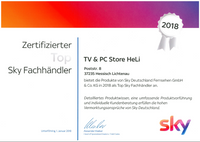 TV & PC STORE in Hessisch Lichtenau ist zertifizierter Sky-Vertrag Fachhändler.